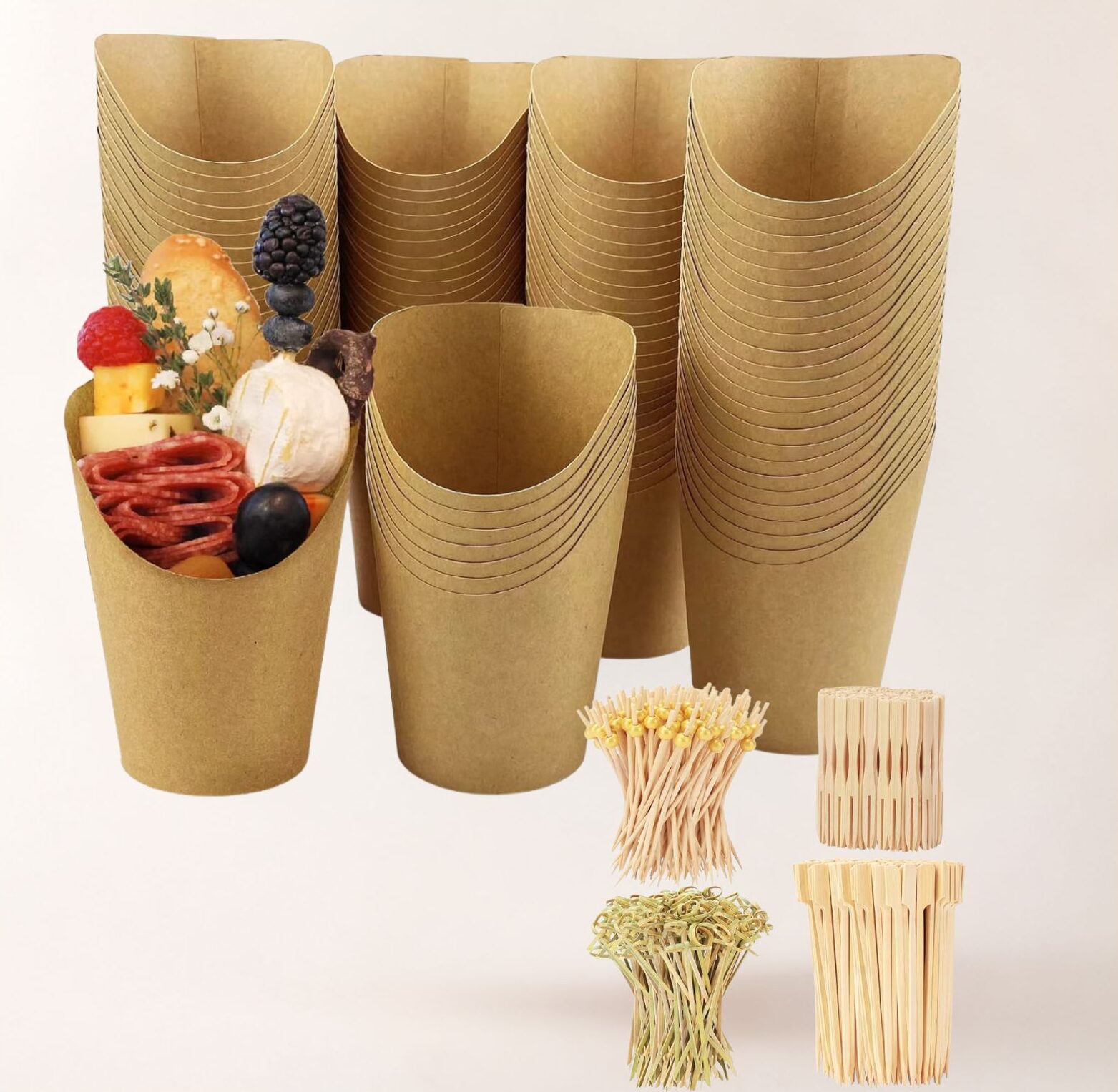 Add Brown Charcuterie Cups and Picks