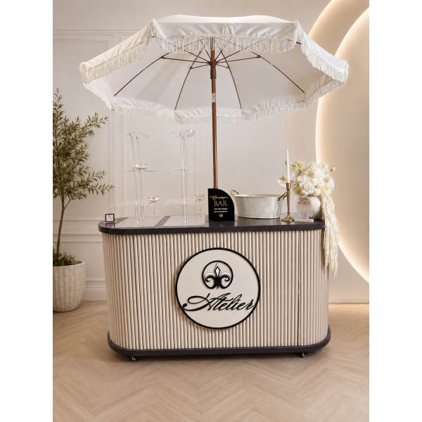 72in Champagne Bar Cart